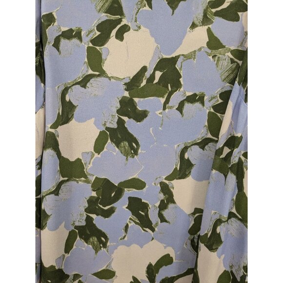 & Other Stories Floral Top Women Size 2 Balloon Sleeve Mock Neck Romantic Office - Picture 3 of 14